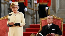 Britain’s Queen Elizabeth Addresses Parliament