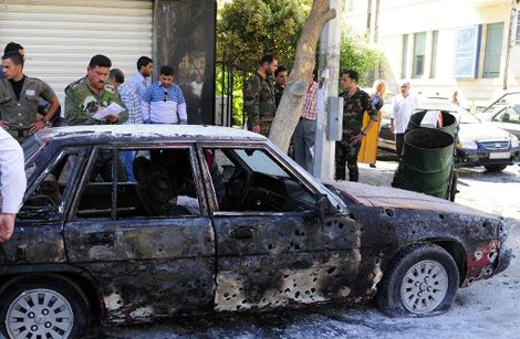 Syrie: deux obus s'abattent sur le centre de Damas