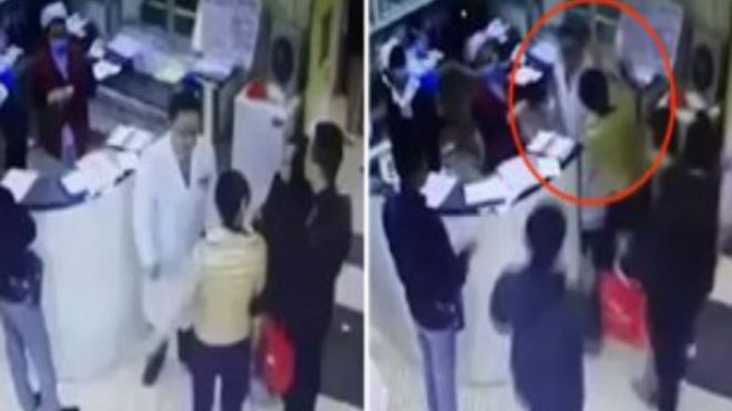 صينية تضرب الأطباء بعد وفاة قريبها بالمستشفى!