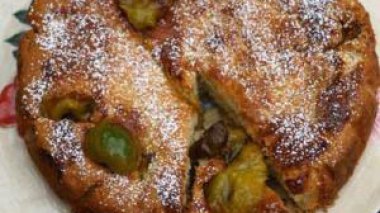 Recipe/Greengage upside-down cake