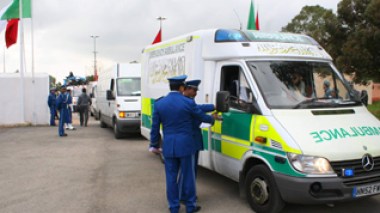 British humanitarian convoy for Gaza “Viva Palestina” receives hearty welcome in Algeria.