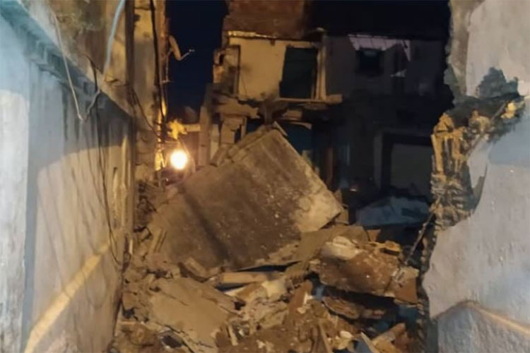 Effondrement d’une façade d’un vieil immeuble à la Casbah