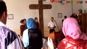 Angry men burn down underground church in Algeria