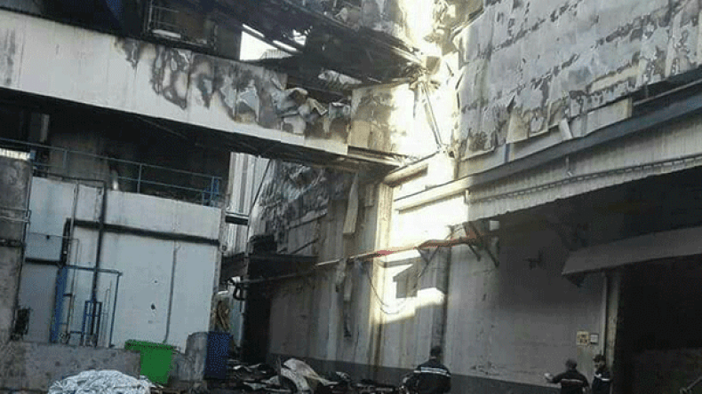 حريق مهول يأتي على مصنع سيفيتال ببجاية