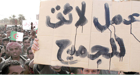 Pre-employment contract victims protest in Algeria