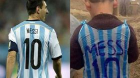 ميسي يبحث عن الطفل العراقي صاحب الكيس الأزرق!