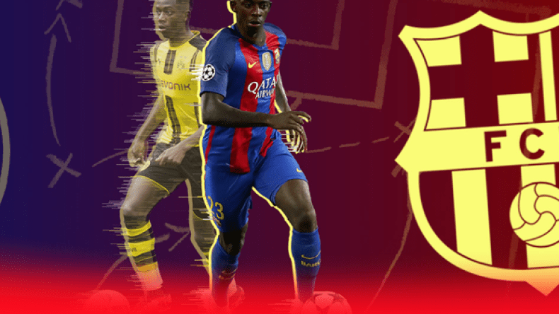 برشلونة يعلن التعاقد مع عثمان ديمبلي