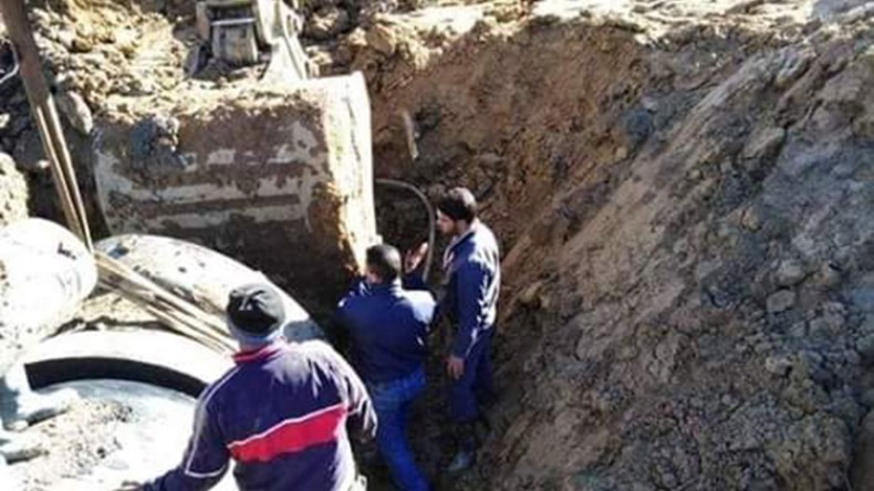 خسائر مادية معتبرة بسبب انفجار أنبوب المياه بالجباحية بالبويرة