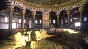 فيديو نادر لقبة صخرة المعراج من الداخل