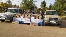 حجز أزيد من 11 قنطارا من المخدرات بالحدود الجزائرية