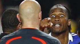 UEFA's Taylor says Drogba behaviour not a pleasant sight