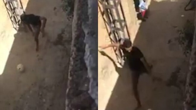 محرز يُداعب الكرة بِقدمَين حافيتَين في تلمسان