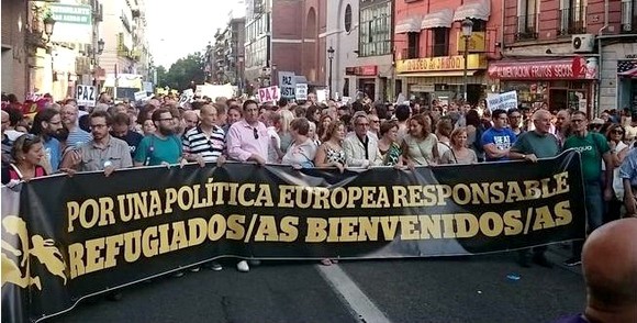 Des milliers de manifestants à Madrid pour l'accueil des réfugiés
