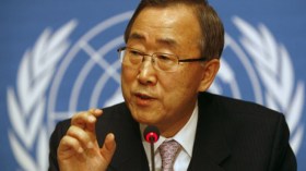 كي مون يدعو إلى عدم الرهان على حل عسكري في سوريا