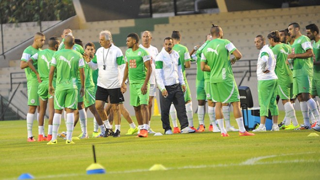 ‮”‬الخضر‮” ‬بدأوا العمل الجدي‮ ‬تحسبا لمباراة بلجيكا