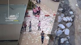 تلاميذ يحتفلون بنهاية العام الدراسي بالاعتداء على الموظفين وحرق الكراريس
