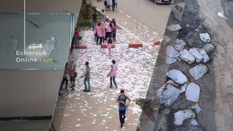 تلاميذ يحتفلون بنهاية العام الدراسي بالاعتداء على الموظفين وحرق الكراريس