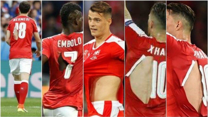 أقمصة لاعبي منتخب سويسرا في مهب الريح!