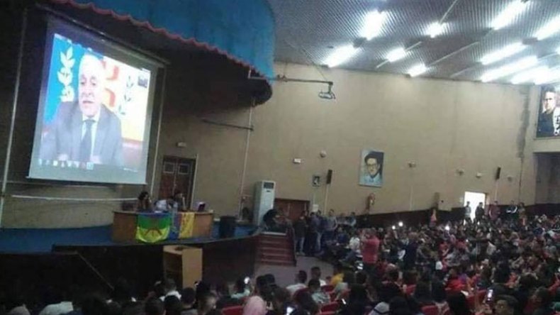 Ferhat Mehenni Lectures Against National Unity At Tizi Ouzou University