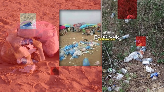 مصطافون يعانون جحيم النفايات في الشواطئ والغابات