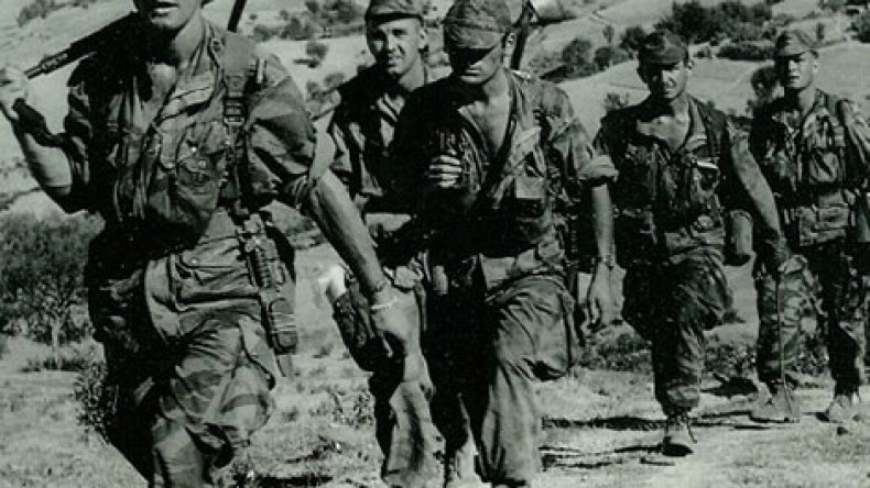 French army counts its dead during the colonization of Algeria