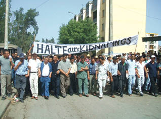 Villagers organize a silent march to denounce kidnappings and blackmailing