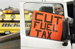 Irate Europeans Protest the Soaring Price of Gasoline