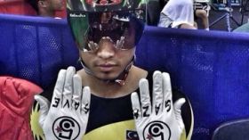 درّاج ماليزي شجاع يتضامن مع فلسطين في ألعاب الكومنويلث