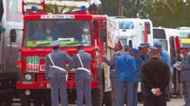Echourok newspaper offers a big truck loaded with medicines for the inhabitants of Gaza