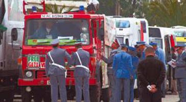 Echorouk solidaire avec les Gazaouis :  un camion rempli de médicaments et d'articles scolaires prend le départ avec la caravane à partir d'Alger