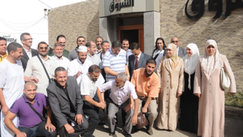 شريان الحياة5  تنطلق من مقر الشروق باتجاه غزة