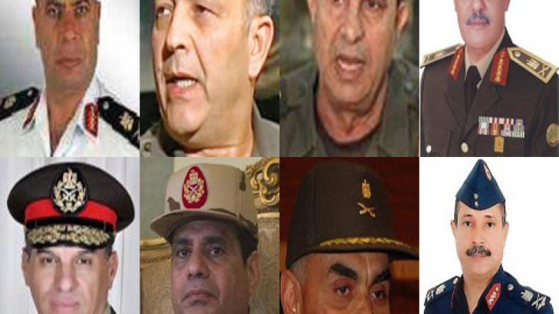 الانقلابيون.. سبعة جنرالات وثامنهم “السيسي”