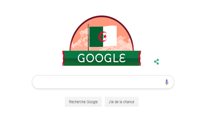 “غوغل” يحتفل بعيد استقلال الجزائر