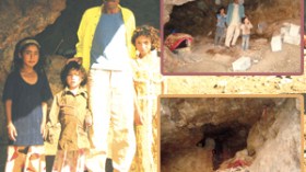 إبن شهيد و12 فردا من عائلته يعيشون في جحر مع الحيوانات!