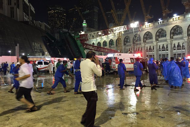 Chute d’une grue à La Mecque: un hadji algérien décédé et 16 autres blessés
