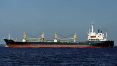 Le navire MV Blida au port de Malimbé au Kenya