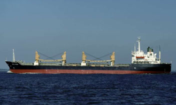 Le navire MV Blida au port de Malimbé au Kenya