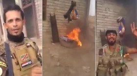 الحشد الشعبي يحرق شاباً “سنياً” في الأنبار