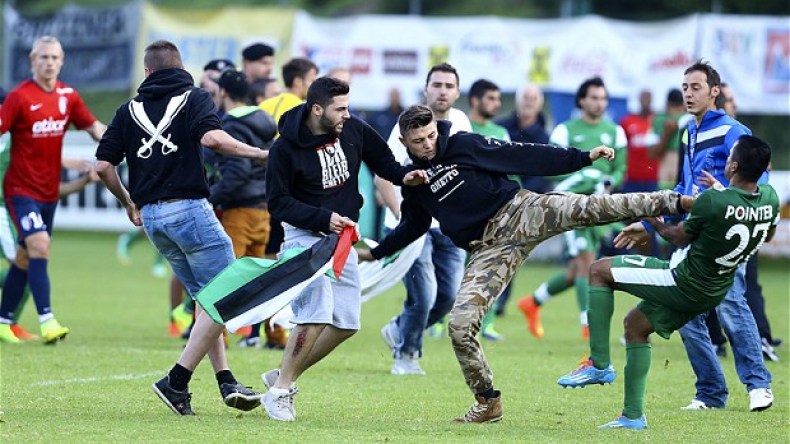 Le match Maccabi Haïfa / Lille interrompu par des militants pro-palestiniens