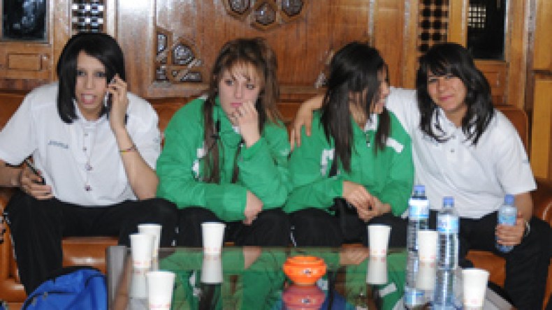 سيدات الجزائر في مباراة رفع التحدي