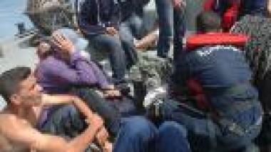 A group of illegal immigrants reached the Italian shores after 14 hours at sea