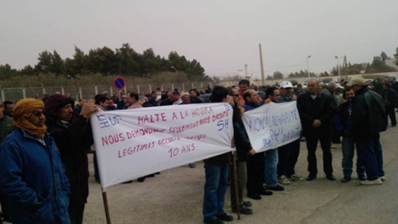 إضراب العمال يشل خدمات سوناطراك بحاسي الرمل