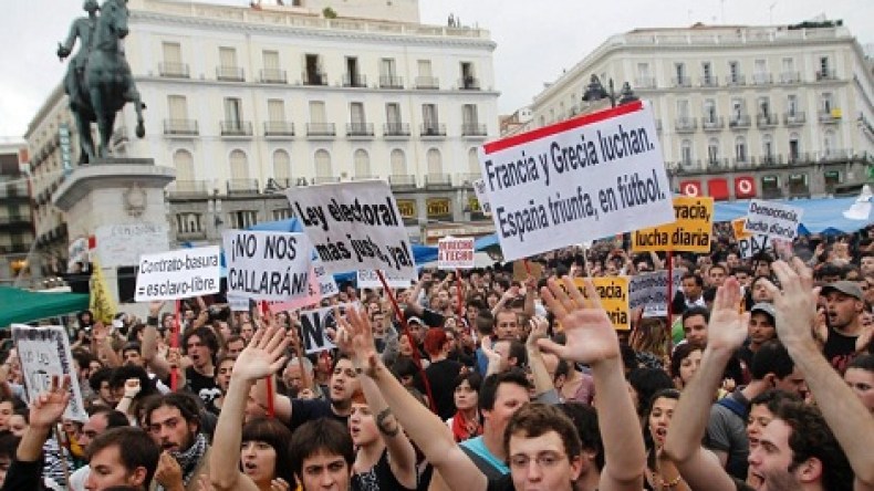 مظاهرات حاشدة بإسبانيا تطالب باسقاط الحكومة