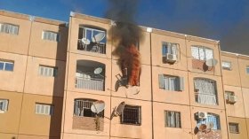 حريق يأتي على شقة بعمارة 106 بحي 1600 مسكن بالكاليتوس