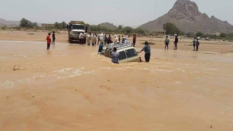 استمرار السيول بجانت وتسجيل خسائر فادحة