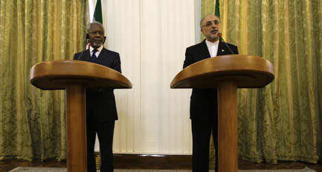 L'Iran demande à Annan d'empêcher la “contrebande” d'armes vers la Syrie