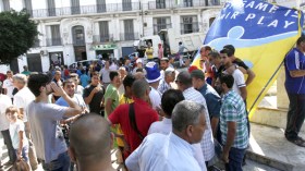 لجان الأنصار في وقفة تضامنية مع عائلة شبيبة القبائل