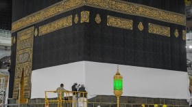 رفع كسوة الكعبة بمقدار 3 أمتار