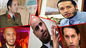 أبناء القذافي.. بين قتيل وشريد وطريد