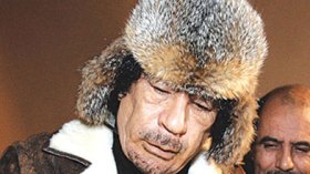 القذافي لأول مرة لم يحتفل بعيد المرأة منذ تعرفه على التونسية حنين